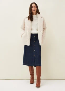 Jessa Denim Midi Pencil Skirt -Bekleidung Verkaufsgeschäft 801248354 06 jessa denim midi pencil skirt