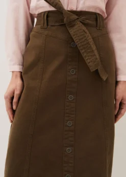 Dina Denim Belted Midi Skirt -Bekleidung Verkaufsgeschäft 801264507 04 dina denim belted midi skirt