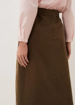 Dina Denim Belted Midi Skirt -Bekleidung Verkaufsgeschäft 801264507 05 dina denim belted midi skirt
