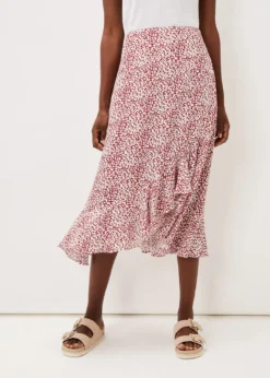 Lara Print Frill Hem Skirt -Bekleidung Verkaufsgeschäft 801270141 03 lara print frill hem skirt