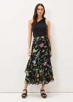 Kayley Floral Printed Maxi Skirt