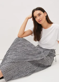 Tyrina Cotton Gingham Wrap Maxi Skirt -Bekleidung Verkaufsgeschäft 801281725 04 tyrina cotton gingham wrap maxi skirt