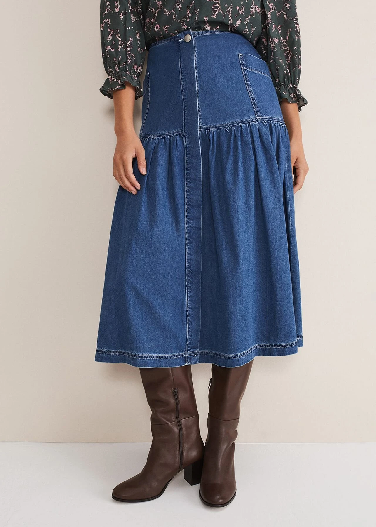 Elodie Tiered Denim Skirt 3 Elodie Tiered Denim Skirt – Bild 3