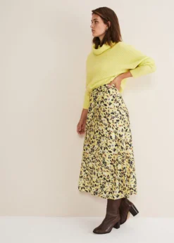 Blaire Floral Satin Slip Skirt