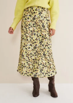 Blaire Floral Satin Slip Skirt -Bekleidung Verkaufsgeschäft 801309550 03 blaire floral satin slip skirt