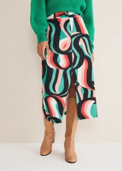 Nathalie Swirl Midi Skirt 8 Nathalie Swirl Midi Skirt -Bekleidung Verkaufsgeschäft 801311360 03 nathalie swirl midi skirt