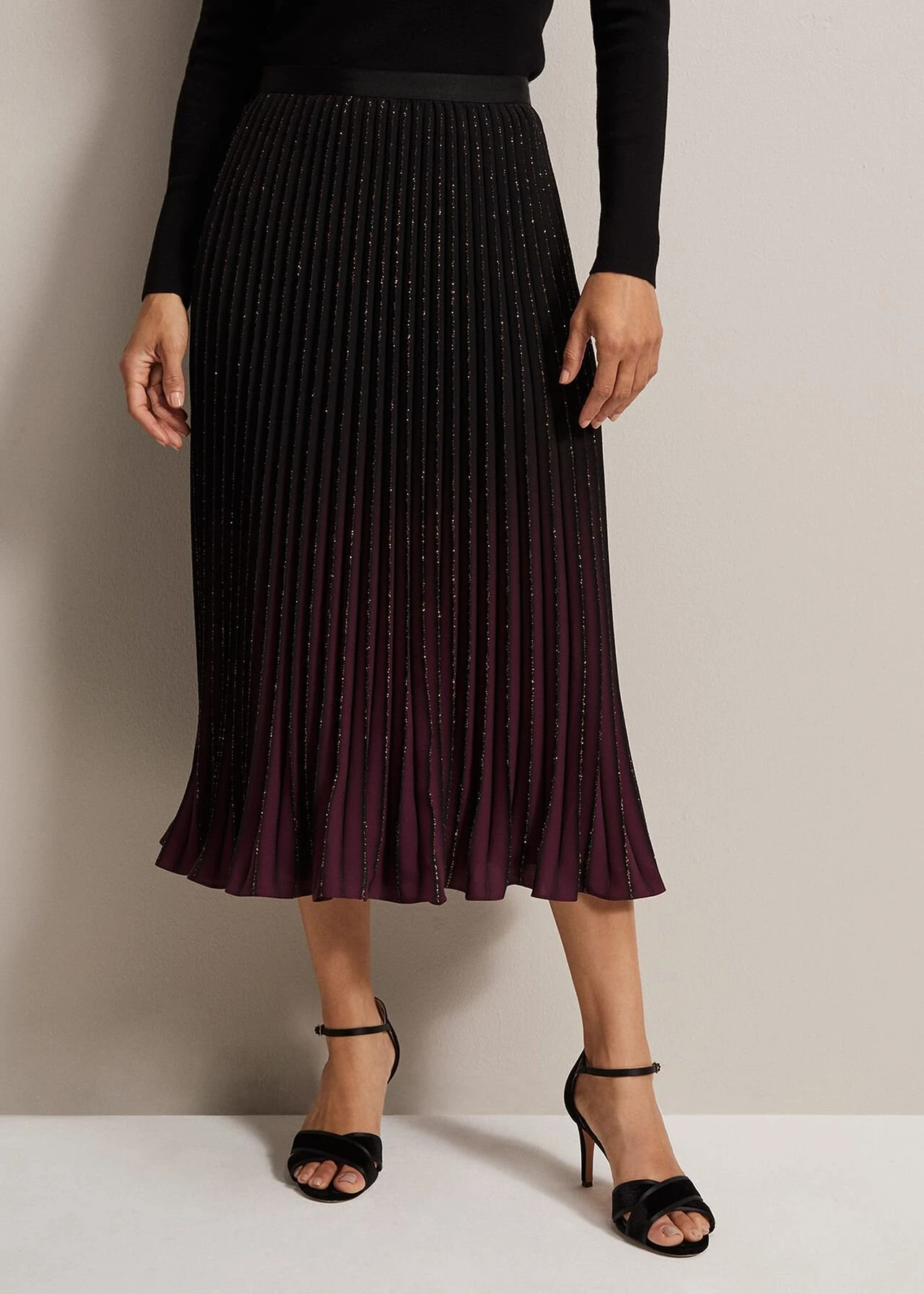 Estella Ombre Pleated Midi Skirt 3 Estella Ombre Pleated Midi Skirt – Bild 3