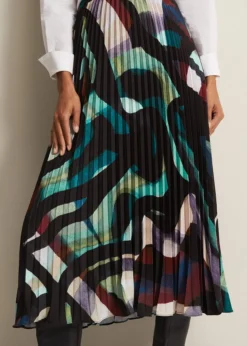 Elmina Abstract Pleated Midi Skirt -Bekleidung Verkaufsgeschäft 801338492 04 elmina abstract pleated midi skirt