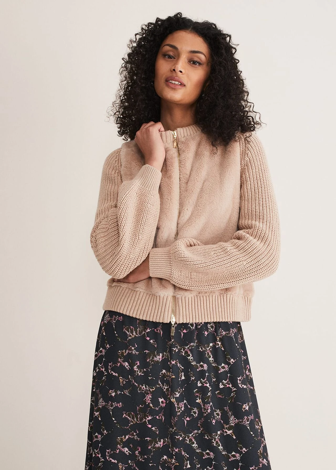 Myla Fur Body Knit Jacket 1 Myla Fur Body Knit Jacket