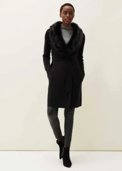 Edessa Fur Collar Wrap Coat -Bekleidung Verkaufsgeschäft 950602050 06 edessa fur collar wrap coat
