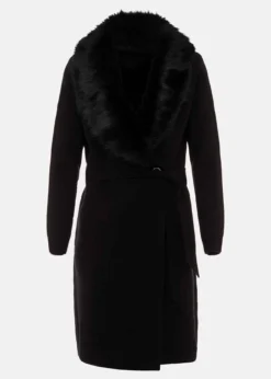 Edessa Fur Collar Wrap Coat -Bekleidung Verkaufsgeschäft 950602050 99 edessa fur collar wrap coat