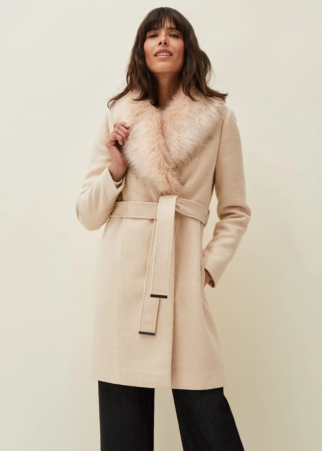 Nina Fur Collar Coat 1 Nina Fur Collar Coat