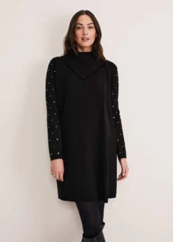 Paloma Stud Sleeve Knit Coat