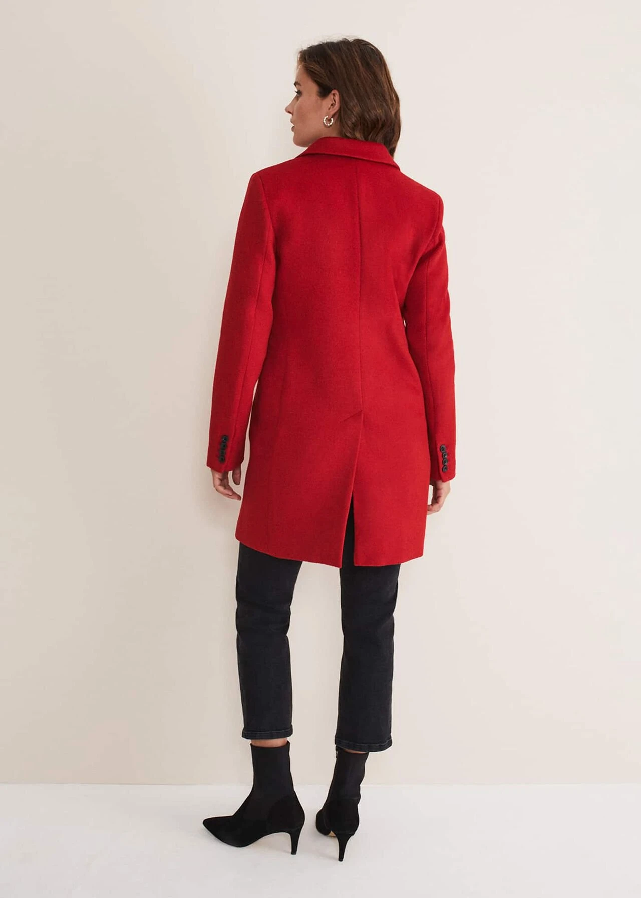 Lydia Red Wool Smart Coat 2 Lydia Red Wool Smart Coat – Bild 2