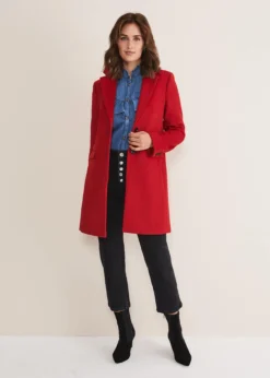 Lydia Red Wool Smart Coat 10 Lydia Red Wool Smart Coat -Bekleidung Verkaufsgeschäft 950730250 03 lydia red wool smart coat