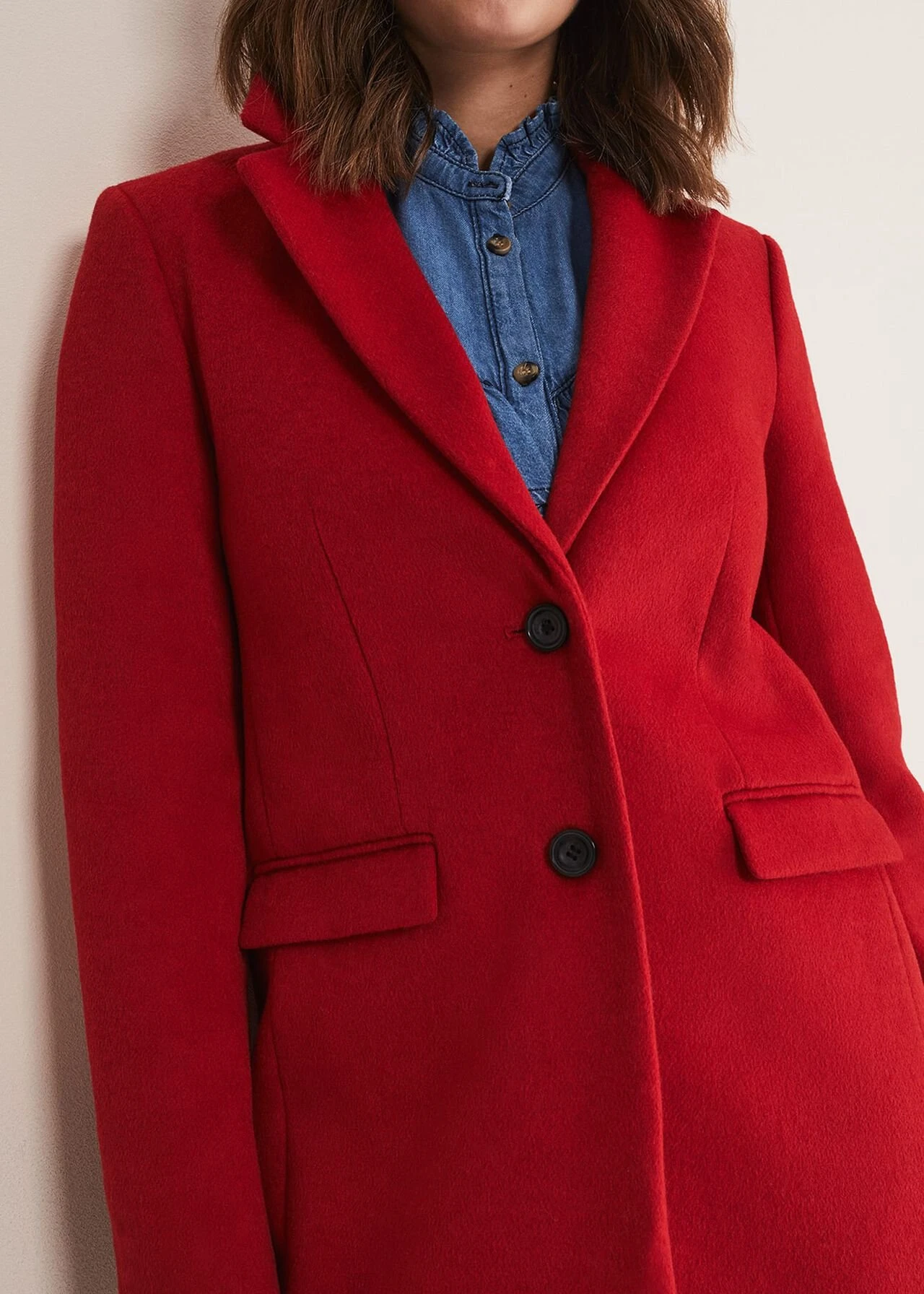 Lydia Red Wool Smart Coat 5 Lydia Red Wool Smart Coat – Bild 5