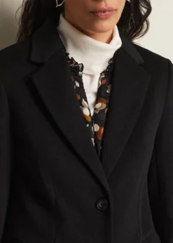 Lydia Black Wool Smart Coat -Bekleidung Verkaufsgeschäft 950731050 05 lydia black wool smart coat