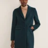 Lydia Forest Green Wool Smart Coat
