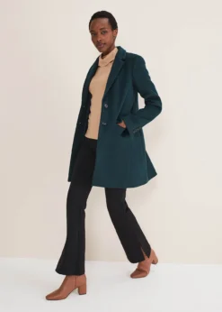 Lydia Forest Green Wool Smart Coat -Bekleidung Verkaufsgeschäft 950733548 05 lydia forest green wool smart coat