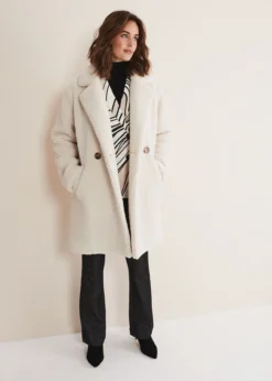 Libbie Longline Teddy Coat -Bekleidung Verkaufsgeschäft 950754106 07 libbie longline teddy coat